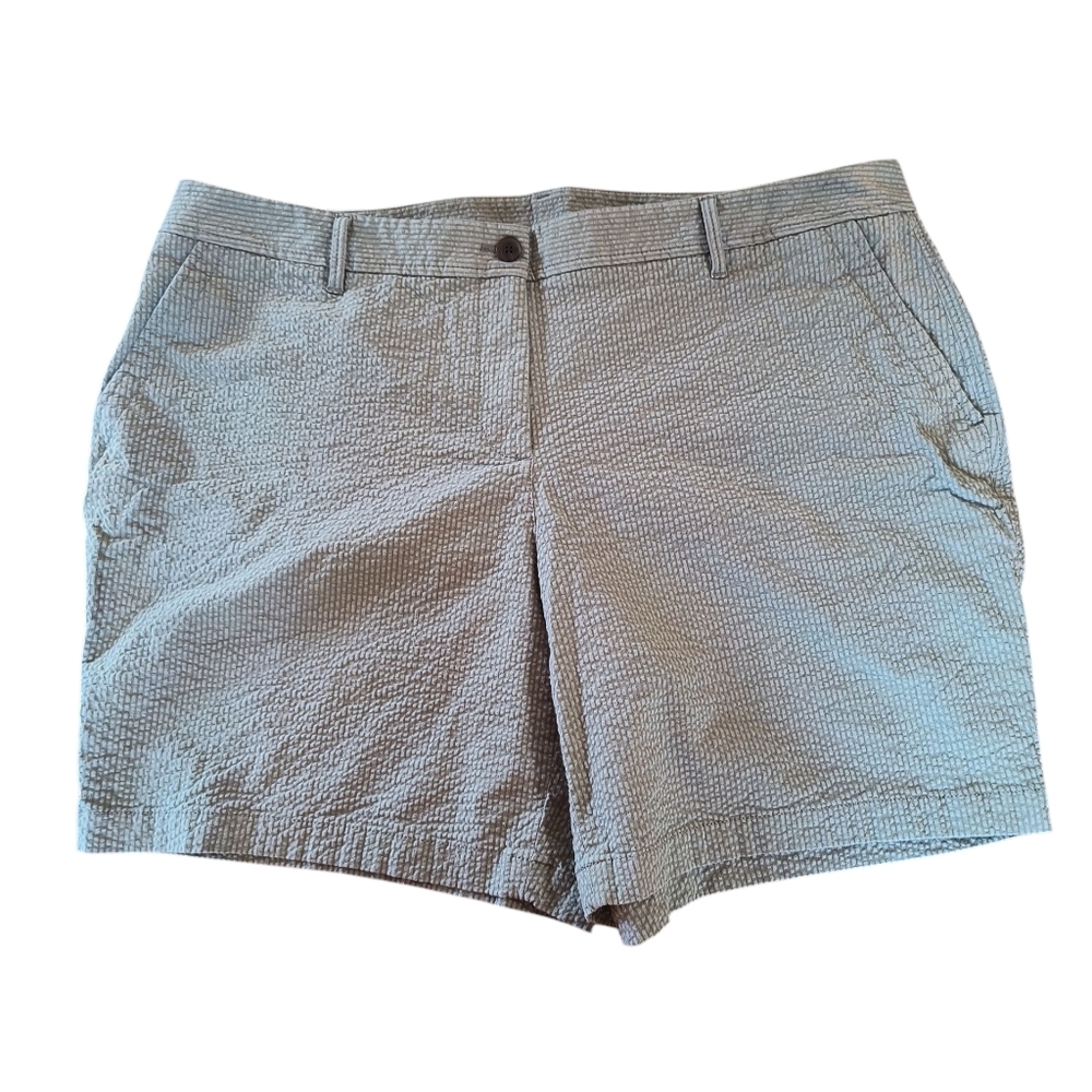 Talbots Seersucker Girlfriend Chino Shorts Size 14W